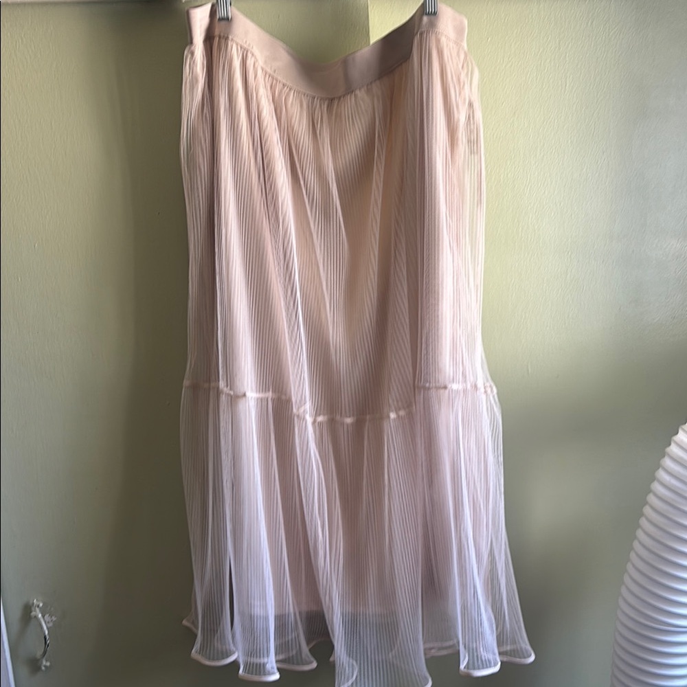Pleated Midi Skirt - Blush Pink